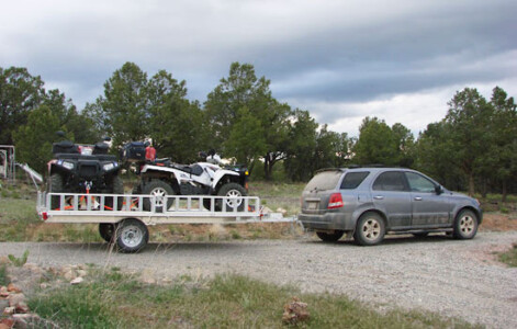 a loaded and towed